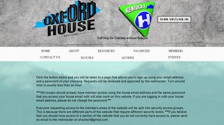 
                            7. SIGN UP/LOG IN | Oxford House | Kentucky | Sober Living