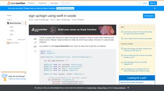 
                            5. sign up/login using swift in xcode - Stack Overflow