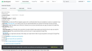 
                            3. Sign your app | Android Developers