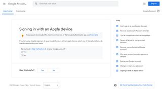 
                            9. Signing in with an Apple device - Google Account Help