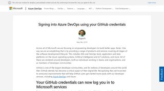 
                            7. Signing into Azure DevOps using your GitHub credentials ...