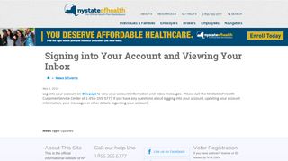 
                            1. Signing into Your Account and Viewing Your Inbox | NY State of Health