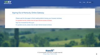 
                            8. Signing Out of Kentucky Online Gateway