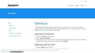 
                            2. Signing up - Appgree