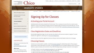 
                            7. Signing Up for Classes – Graduate Studies – CSU, Chico