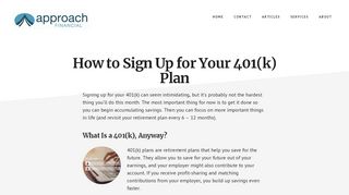
                            11. Signing up for your 401k? What you Need to Know