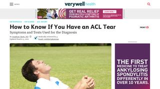 
                            6. Signs and Symptoms of an ACL Tear - verywellhealth.com