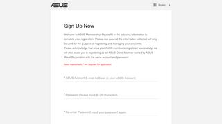 
                            2. Signup ASUS - ASUS Account