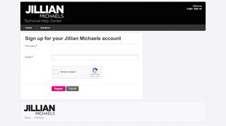 
                            7. Signup for a new account : Jillian Michaels