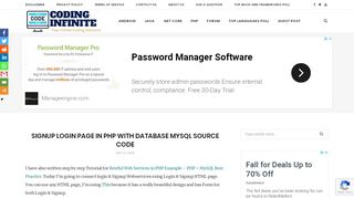 
                            7. Signup Login page in PHP with Database MySQL …