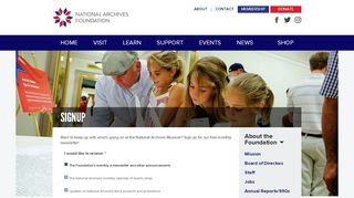 
                            5. Signup - National Archives Foundation