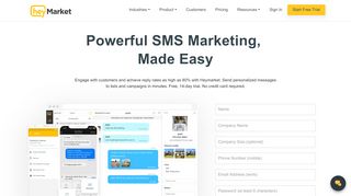 
                            2. Signup | SMS Marketing - Heymarket