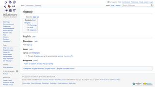 
                            9. signup - Wiktionary