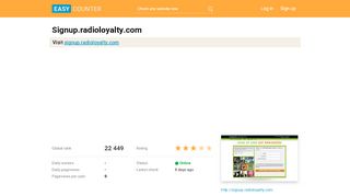 
                            3. Signup.radioloyalty.com - Easy Counter