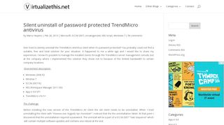 
                            9. Silent uninstall of password protected TrendMicro antivirus ...