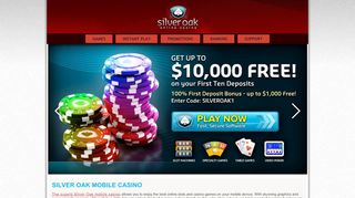 
                            4. Silver Oak Mobile Casino