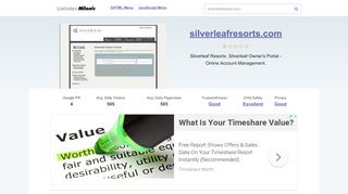 
                            9. Silverleaf Resorts Owner's Portal - JavaScript