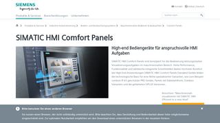 
                            9. SIMATIC HMI Comfort panels | Maschinennahes HMI | Siemens