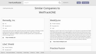 
                            8. Similar companies to WellTrackONE | VentureRadar