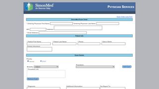 
                            5. SimonMed Physician Services :: Exam Order