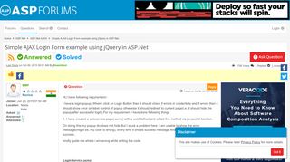 
                            2. Simple AJAX Login Form example using jQuery in ASP.Net | ASPForums ...