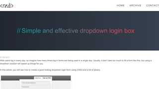 
                            1. Simple and effective dropdown login box - Catalin Red