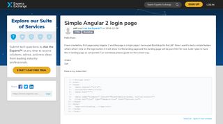 
                            3. Simple Angular 2 login page - Experts-Exchange