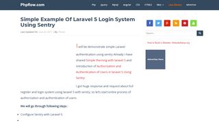 
                            7. Simple Example of Laravel 5 Login System Using Sentry ...