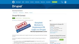 
                            3. Simple FB Connect | Drupal.org