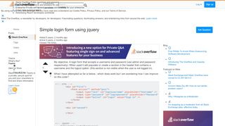 
                            2. Simple login form using jquery - Stack Overflow