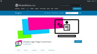 
                            2. Simple Login Page Customizer – WordPress plugin ...