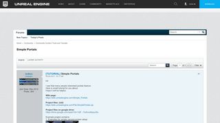 
                            1. Simple Portals - Unreal Engine Forums