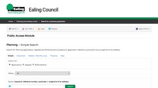 
                            2. Simple Search - Ealing Council