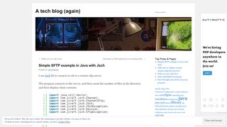 
                            8. Simple SFTP example in Java with Jsch | A tech blog (again)