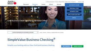 
                            6. Simple Value Business Checking | NY Business Bank | Apple Bank