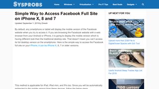 
                            4. Simple Way to Access Facebook full Desktop Site on iPhone 6 6s, SE ...