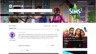 
                            8. Sims 3 Create an Account - Sign Up! - answers.ea.com