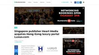 
                            9. Singapore publisher Heart Media acquires Hong Kong luxury portal ...