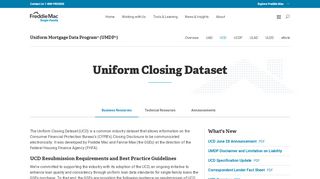 
                            2. Single-Family – Uniform Closing Dataset - FreddieMac