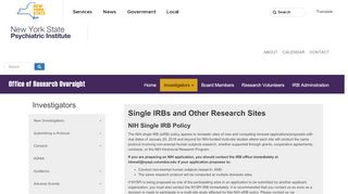 
                            9. Single IRBs and Other Research Sites | New York ... - nyspi irb