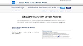 
                            4. Single Sign On | American Express® Personal Savings