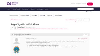 
                            6. Single Sign On in QuickBase | Quick Base Community