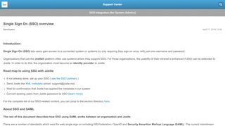 
                            1. Single Sign On (SSO) overview – Support Center