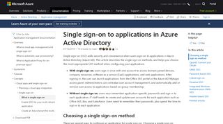 
                            7. Single sign-on to applications - Azure Active Directory | Microsoft Docs