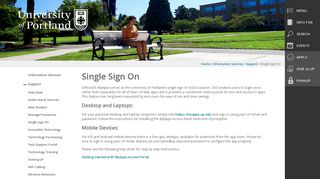 
                            8. Single Sign On | University of Portland