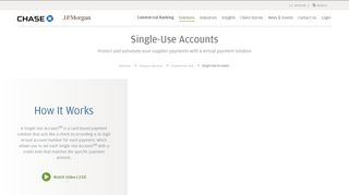 
                            7. Single-Use Accounts - JP Morgan