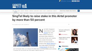 
                            7. SingTel likely to raise stake in this Airtel promoter by ...