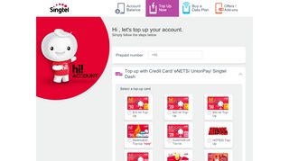 
                            6. Singtel Top Up | Singtel Prepaid - hi! Account