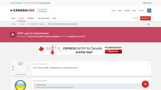 
                            8. SINP Login for Saskatchewan - Canadavisa.com