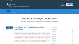 
                            8. SIPROS :: Sistema Integrado de Processo Seletivo Simplificado